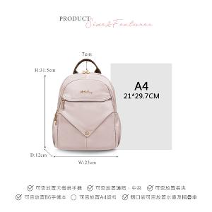 B.S.D.S冰山袋鼠 - 知性巴黎 - 優雅美學實搭多層後背包 - 奶茶杏【J2025-C】
