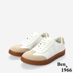Ben&1966高級頭層牛皮舒適德訓鞋-杏(256113)
