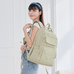 B.S.D.S冰山袋鼠 - 時光旅人 - 知性多口袋附插袋胸扣後背包 - 抹茶綠【B1252MG】