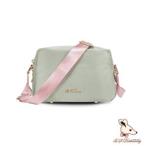 B.S.D.S冰山袋鼠 - 知性巴黎 - 優雅美學多層收納斜背包 - 抹茶綠【J2026-G】