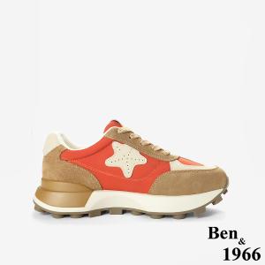 Ben&1966復古街頭風厚底Q軟休閒鞋-西瓜紅(256021)