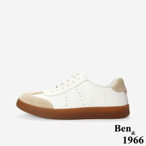 Ben&1966高級頭層牛皮舒適德訓鞋-杏(256113)
