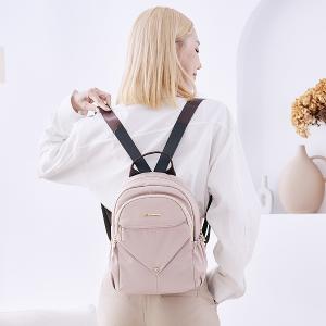 B.S.D.S冰山袋鼠 - 知性巴黎 - 優雅美學實搭多層後背包 - 奶茶杏【J2025-C】