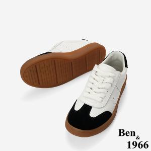 Ben&1966高級頭層牛皮舒適德訓鞋-黑(256111)