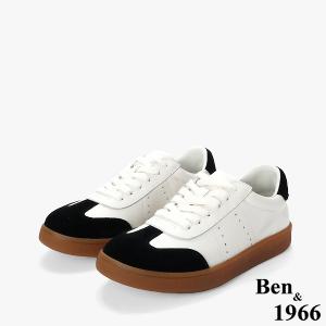 Ben&1966高級頭層牛皮舒適德訓鞋-黑(256111)