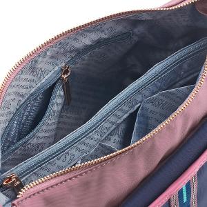 B.S.D.S冰山袋鼠 - 非常莓好 - 織帶拼接休閒輕量斜背包 - 藕紫灰【7007-GU】