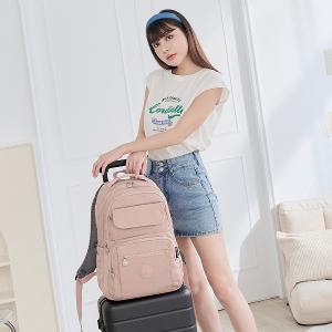 B.S.D.S冰山袋鼠 - 時光旅人 - 知性多口袋附插袋胸扣後背包 - 奶茶杏【B1252C】