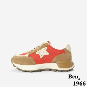 Ben&1966復古街頭風厚底Q軟休閒鞋-西瓜紅(256021)