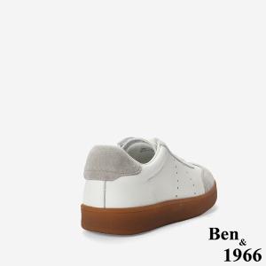 Ben&1966高級頭層牛皮舒適德訓鞋-淺灰(256112)