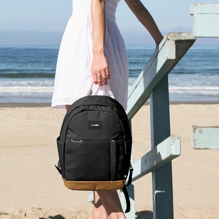 Pacsafe Go隨行防盜後背包15L-玫瑰粉