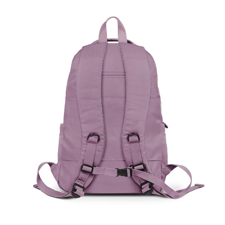 B.S.D.S冰山袋鼠 - 時光旅人 - 知性多口袋附插袋胸扣後背包 - 深芋紫【B1252U】