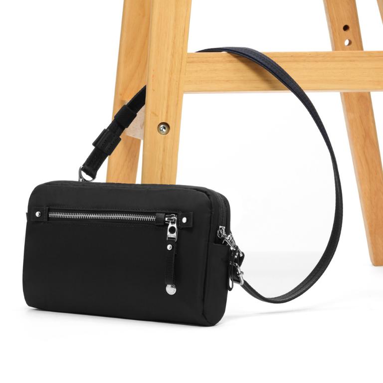 Pacsafe W 三用防盜手拿側背包1L-黑色