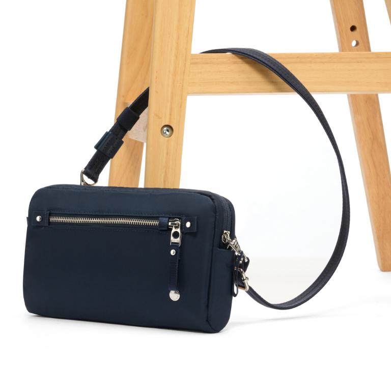 Pacsafe W 三用防盜手拿側背包1L-深藍色