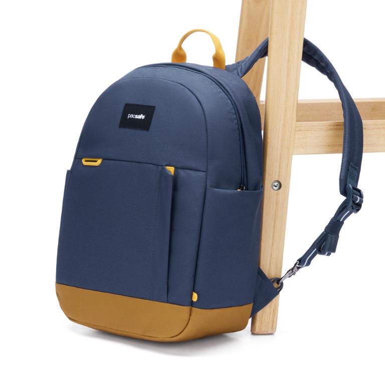 Pacsafe Go隨行防盜後背包15L-海岸藍