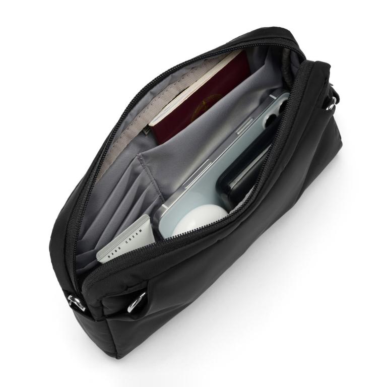 Pacsafe W 三用防盜手拿側背包1L-黑色