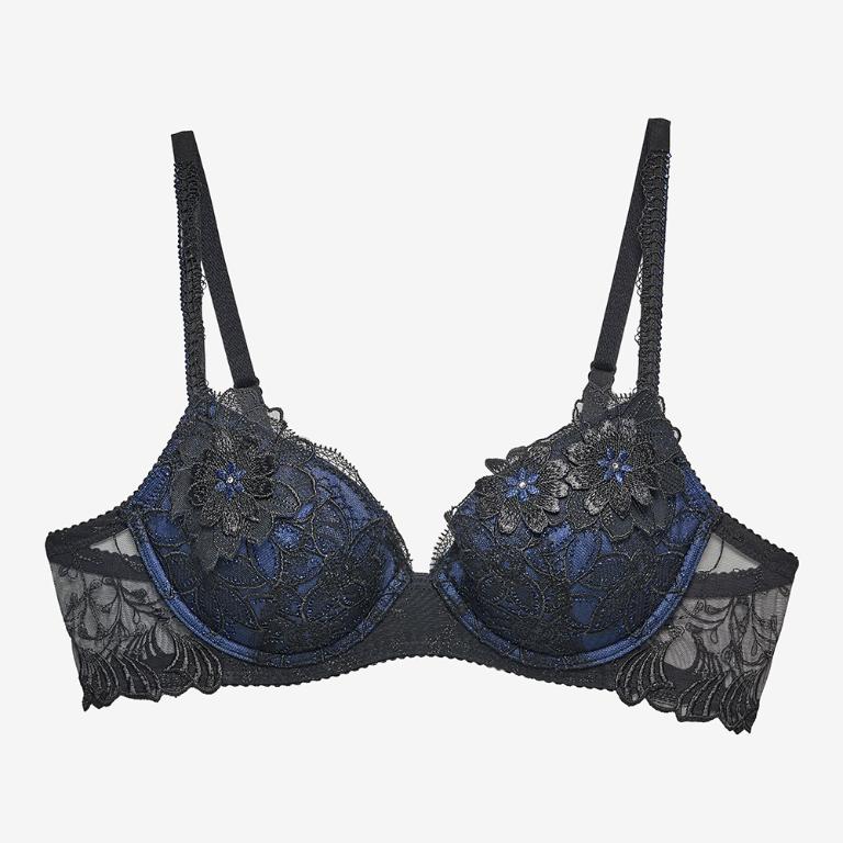 莎露-奢華系列 D-E罩杯內衣(星夜黑) SB4472BL