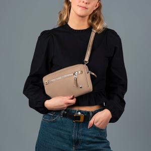 Pacsafe W 三用防盜手拿側背包1L-褐色