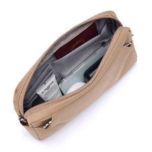 Pacsafe W 三用防盜手拿側背包1L-褐色