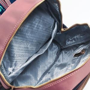 B.S.D.S冰山袋鼠 - 非常莓好 - 織帶拼接多夾層後背包 - 甜粉藍【7013-BP】