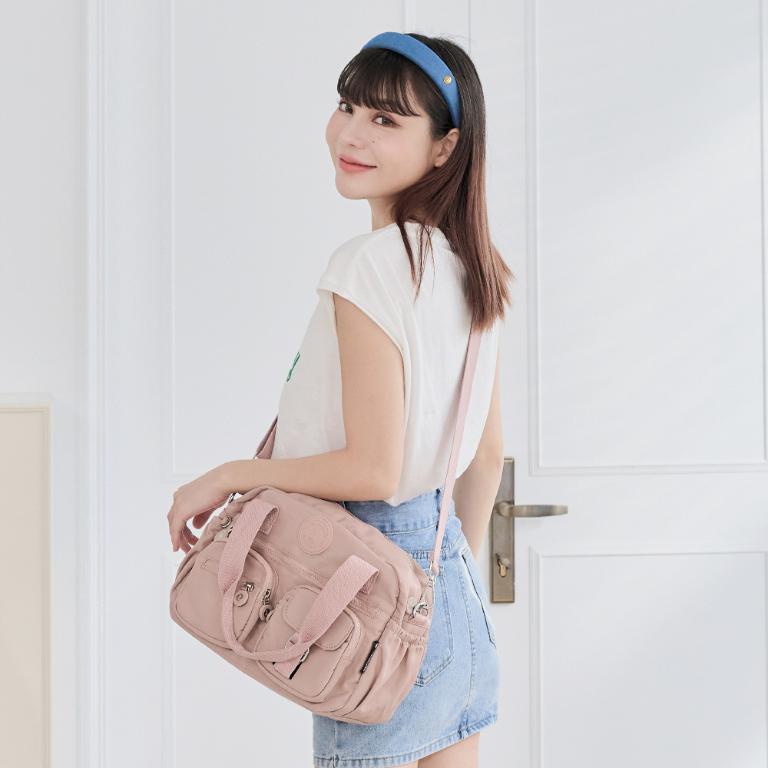 B.S.D.S冰山袋鼠 - 時光旅人 - 知性多夾層兩用手提包 - 奶茶杏【B518-C】