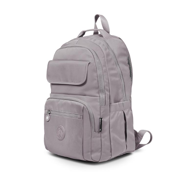 B.S.D.S冰山袋鼠 - 時光旅人 - 知性多口袋附插袋胸扣後背包 - 薄霧灰【B1252GR】