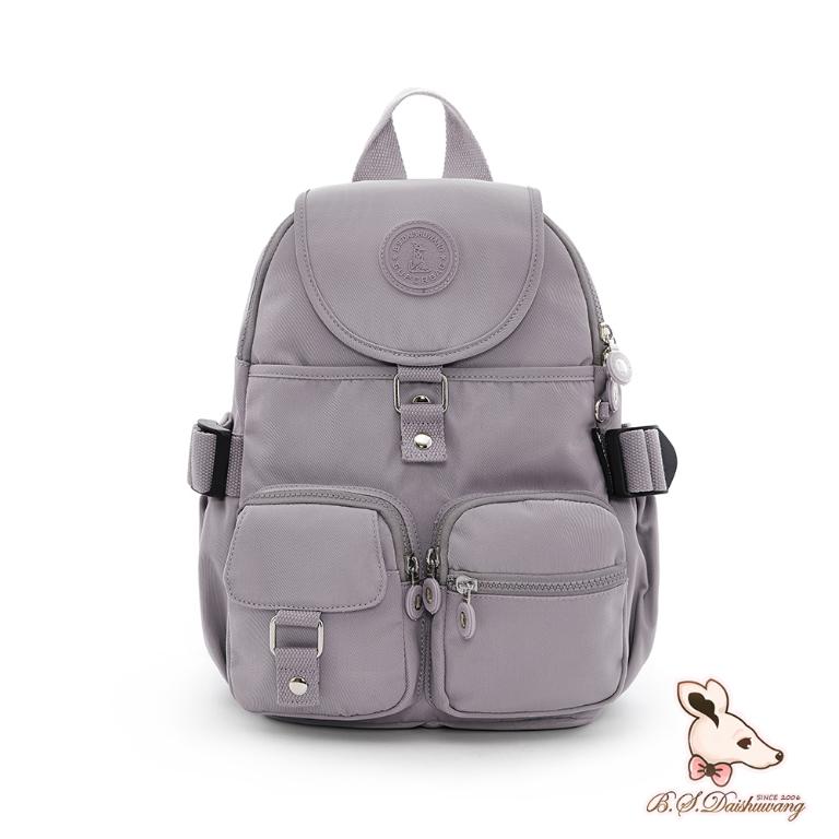 B.S.D.S冰山袋鼠 - 時光旅人 - 知性多口袋後背包 - 薄霧灰【B00151GR】