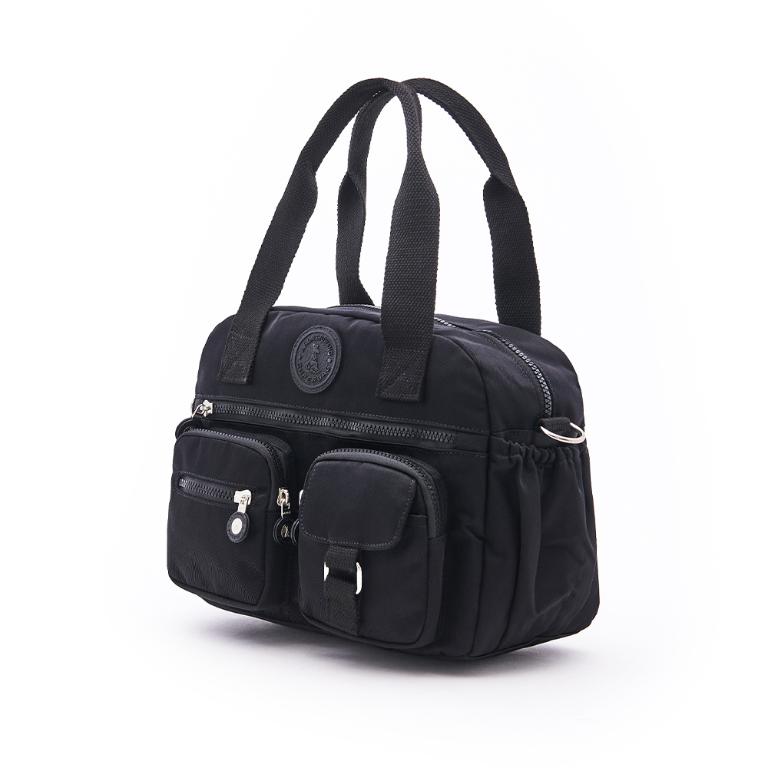 B.S.D.S冰山袋鼠 - 時光旅人 - 知性多夾層兩用手提包 - 黑色【B518-K】