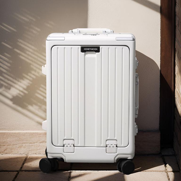 Honeymoon 商務前開盒萬用鋁框登機箱-3色