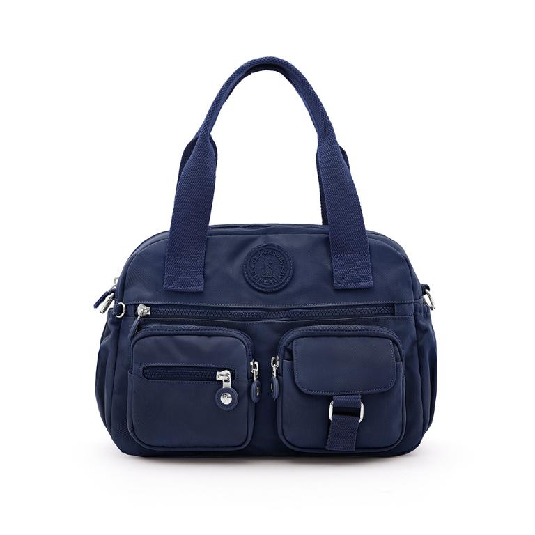 B.S.D.S冰山袋鼠 - 時光旅人 - 知性多夾層兩用手提包 - 藍色【B518-B】