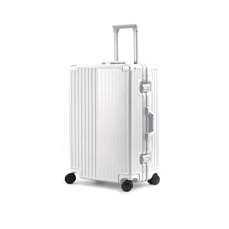 Honeymoon 鋁框多功能杯架USB充電行李箱-5色