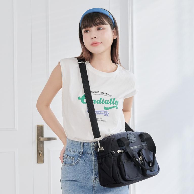 B.S.D.S冰山袋鼠 - 時光旅人 - 知性多夾層兩用手提包 - 黑色【B518-K】