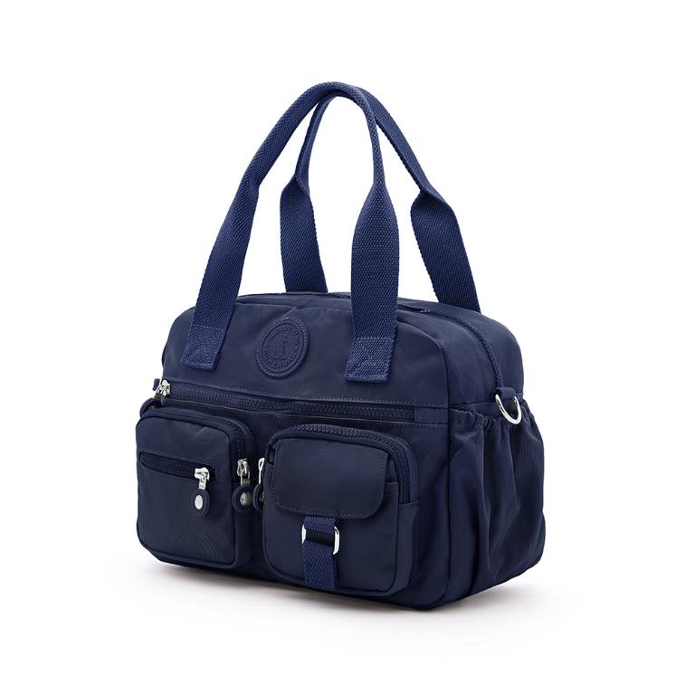 B.S.D.S冰山袋鼠 - 時光旅人 - 知性多夾層兩用手提包 - 藍色【B518-B】