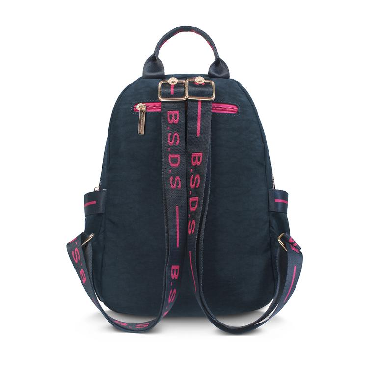 B.S.D.S冰山袋鼠 - 非常莓好 - 織帶拼接多夾層後背包 - 莓果藍【8027-BP】