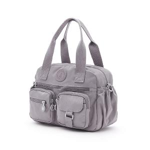 B.S.D.S冰山袋鼠 - 時光旅人 - 知性多夾層兩用手提包 - 薄霧灰【B518-GR】