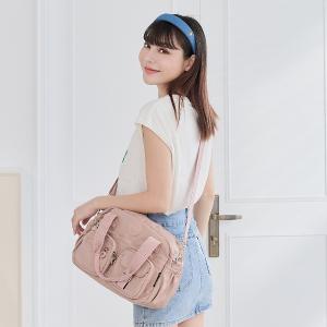 B.S.D.S冰山袋鼠 - 時光旅人 - 知性多夾層兩用手提包 - 奶茶杏【B518-C】