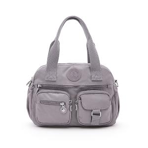 B.S.D.S冰山袋鼠 - 時光旅人 - 知性多夾層兩用手提包 - 薄霧灰【B518-GR】