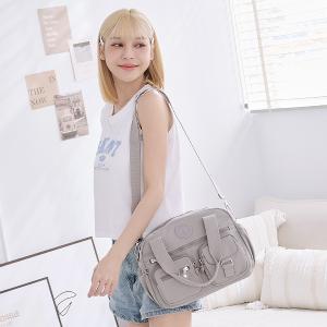 B.S.D.S冰山袋鼠 - 時光旅人 - 知性多夾層兩用手提包 - 薄霧灰【B518-GR】