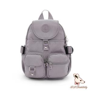 B.S.D.S冰山袋鼠 - 時光旅人 - 知性多口袋後背包 - 薄霧灰【B00151GR】