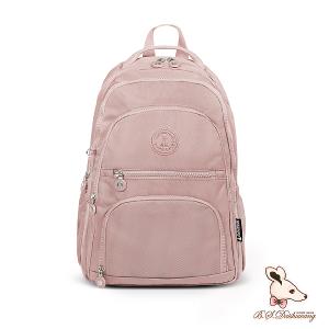 B.S.D.S冰山袋鼠 - 時光旅人 - 知性多夾層附插袋胸扣後背包 - 奶茶杏【B1254C】