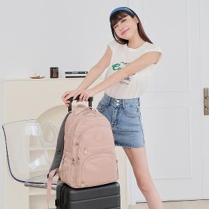 B.S.D.S冰山袋鼠 - 時光旅人 - 知性多夾層附插袋胸扣後背包 - 奶茶杏【B1254C】