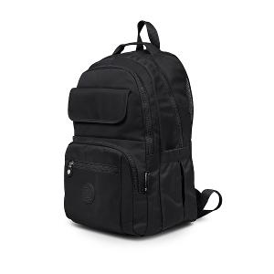 B.S.D.S冰山袋鼠 - 時光旅人 - 知性多口袋附插袋胸扣後背包 - 黑色【B1252K】