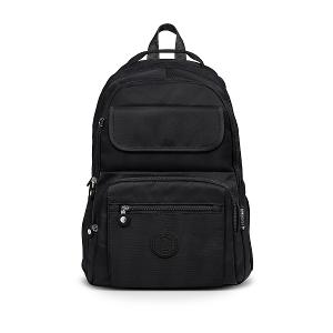 B.S.D.S冰山袋鼠 - 時光旅人 - 知性多口袋附插袋胸扣後背包 - 黑色【B1252K】