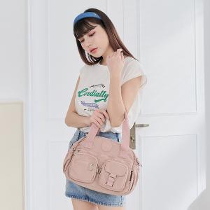 B.S.D.S冰山袋鼠 - 時光旅人 - 知性多夾層兩用手提包 - 奶茶杏【B518-C】