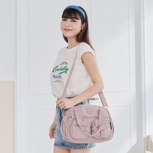 B.S.D.S冰山袋鼠 - 時光旅人 - 知性多夾層兩用手提包 - 淡紫色【B518-PR】