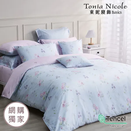 【Tonia Nicole 東妮寢飾】南法甜夢60支環保印染100%萊賽爾天絲兩用被床包組(加大)