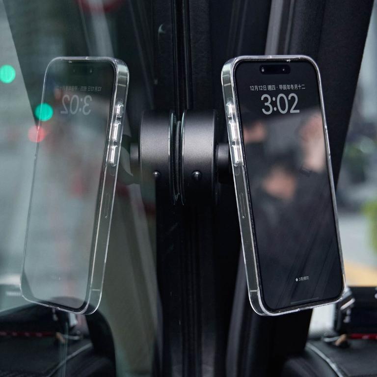 Honeymoon 720°可旋轉 真空吸附手機支架-經典黑