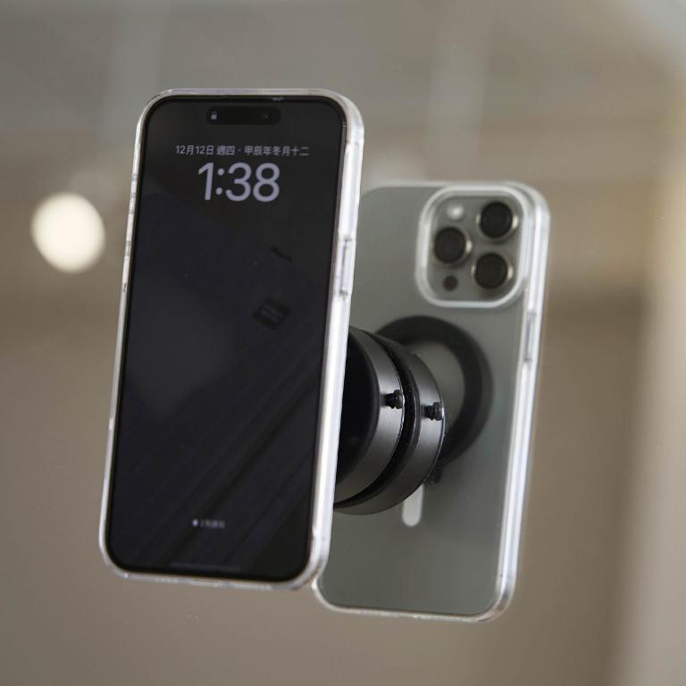 Honeymoon 720°可旋轉 真空吸附手機支架-經典黑