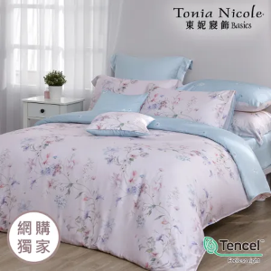 【Tonia Nicole 東妮寢飾】寧靜花園環保印染100%萊賽爾天絲兩用被床包組(加大)