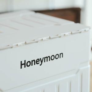 Honeymoon 摺疊行走箱75L(大)-奶灰色