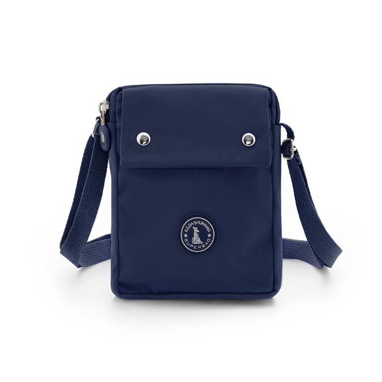 B.S.D.S冰山袋鼠 - 時光旅人 - 知性直立雙層斜背小包 - 藍色【B129-3B】